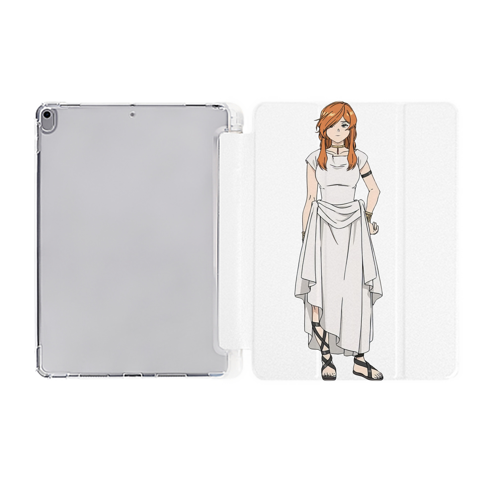 （画像用） 葬送のフリーレン Frieren IPad ケース ペン収納付き 三つ折りスタンド PUレザー×シリコン 対応機種9.5/10.5/10.9インチ